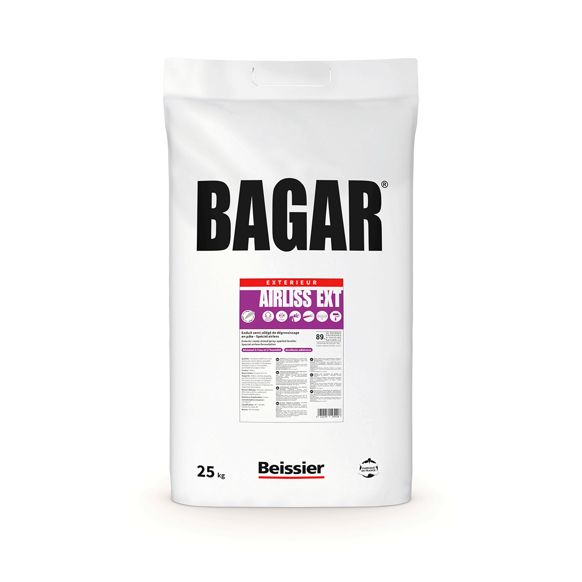 BAGAR Airliss Extérieur Sac 25kg