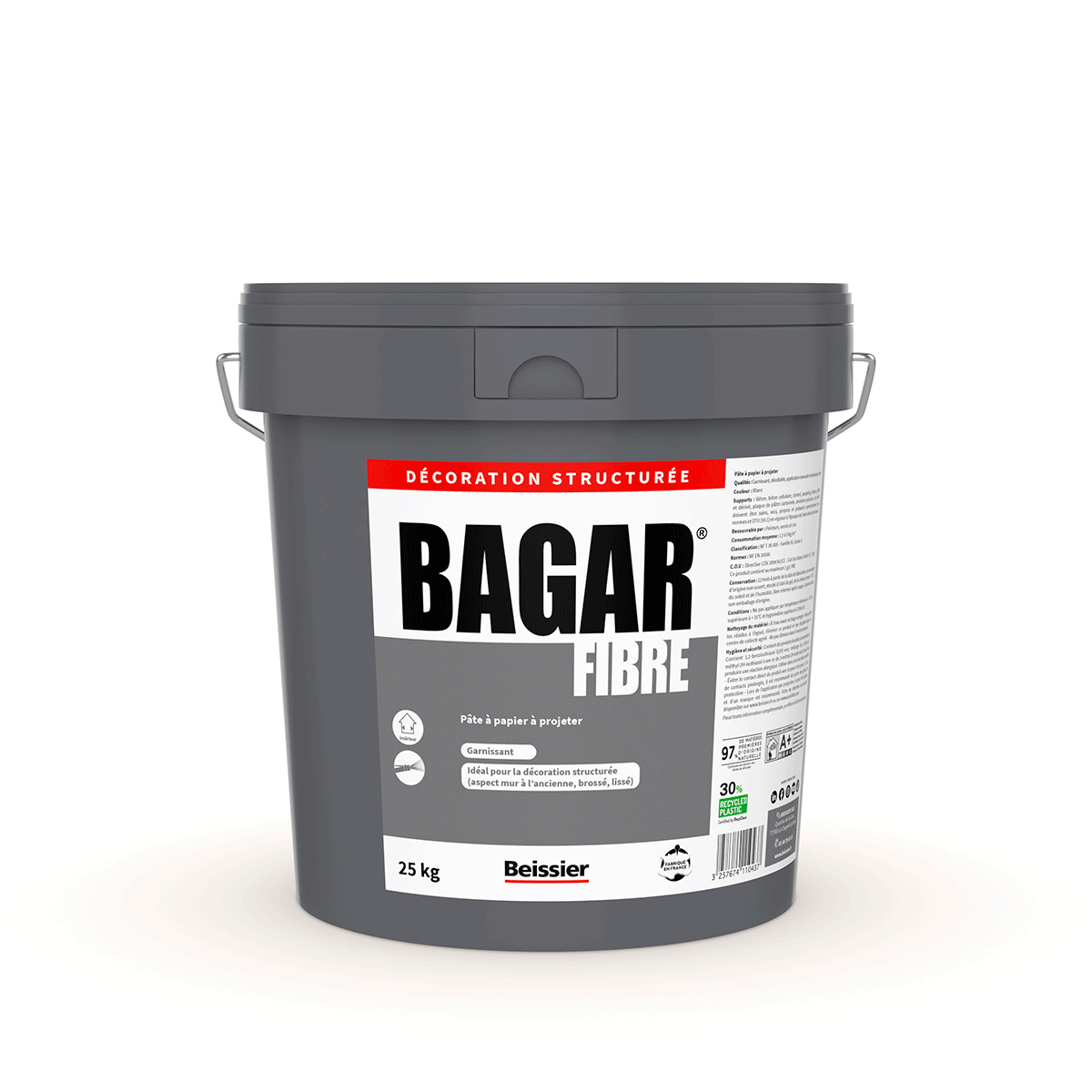 Bagar Fibre Seau 25kg Beissier