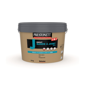 Enduit bande à joint Prestonett – seau 15 kg, grand format prêt à l’emploi pour assembler et lisser durablement les plaques de plâtre.