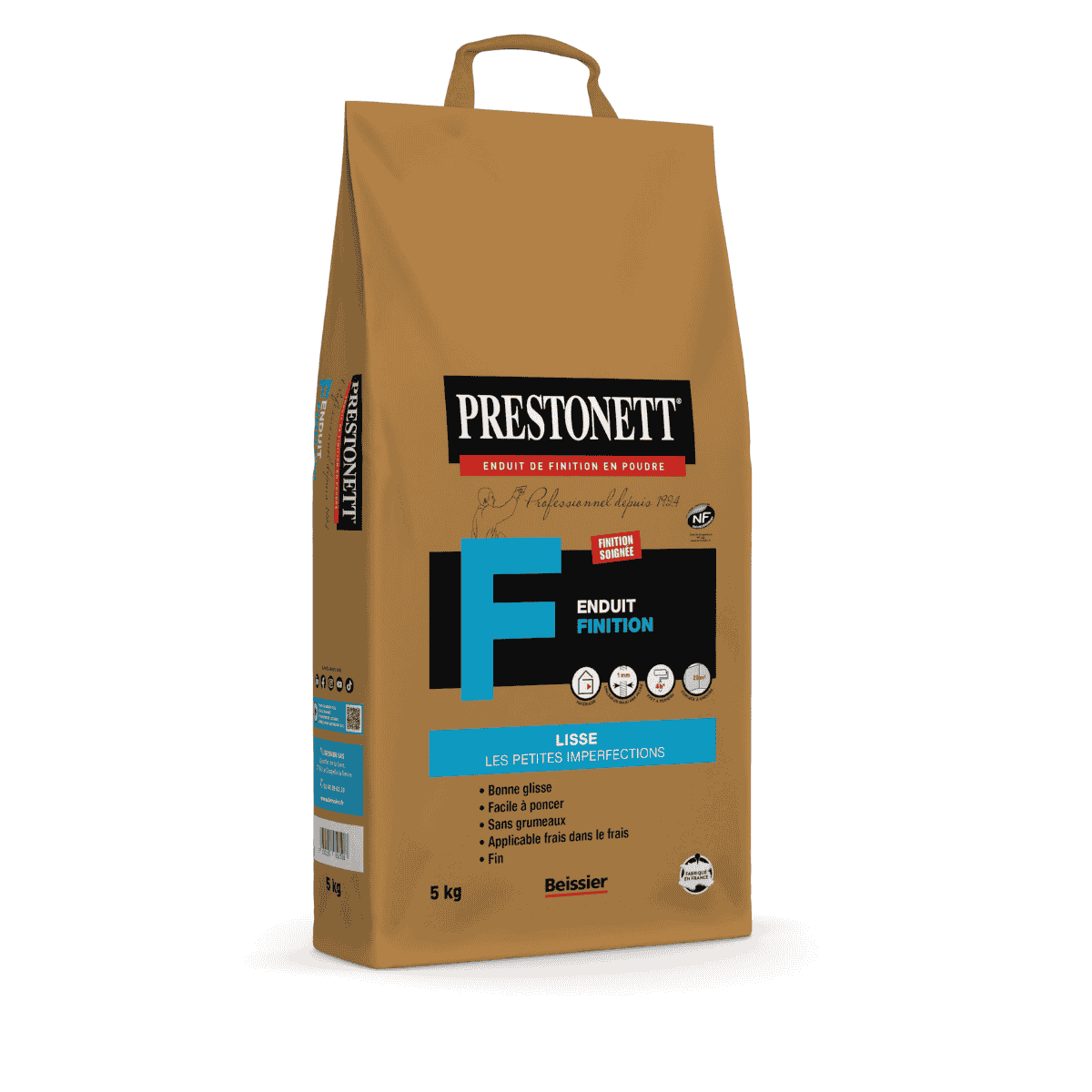 Prestonett Enduit de finition en poudre qui lisse les petites imperfections.