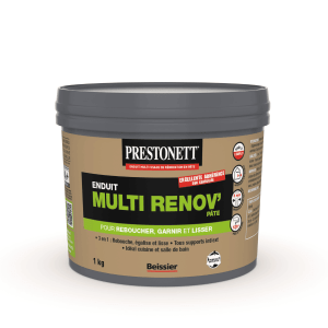 Prestonett Multi Renov Seau 1kg- Pour tout type de rennovations : rebouche, garnit et lisse.