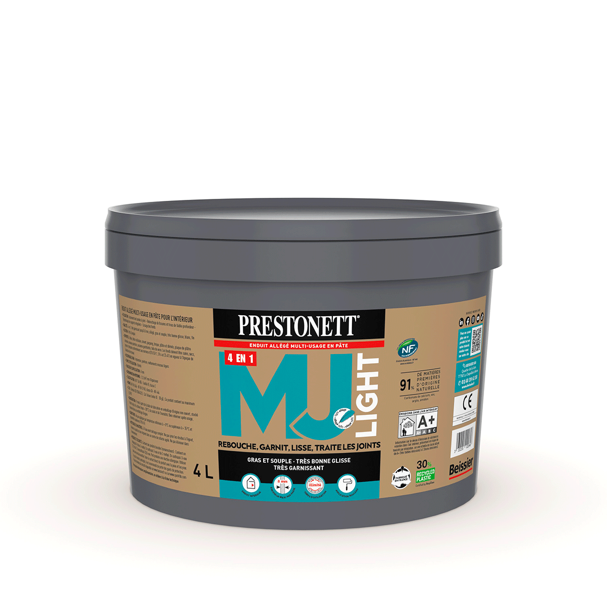 Prestonett MJLight Seau 4L Beissier enduit pro