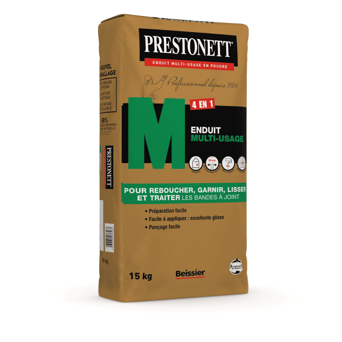 Prestonett Multi Usage Sac 15kg- Pour reboucher, garnir, lisser et traiter les bandes à joints